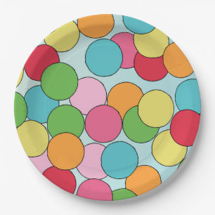 Assiettes En Carton Gumball de fête de l'anniversaire coloré