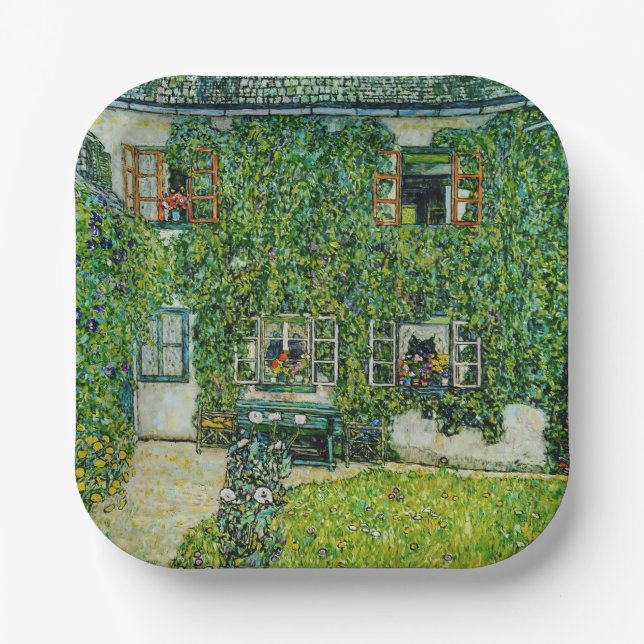Assiettes En Carton Gustav Klimt - La Maison de Guardaboschi (Recto)