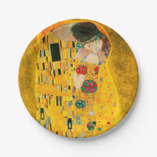 Assiettes En Carton Gustav Klimt Le Baiser