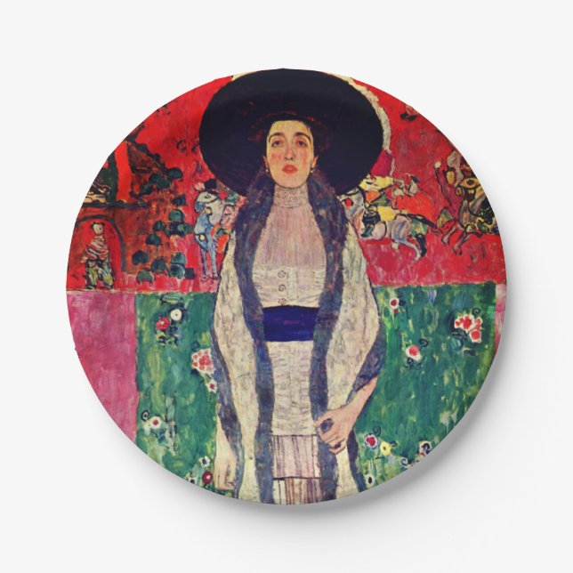 Assiettes En Carton Gustav Klimt Portrait d'Adele Bloch-Bauer II (Devant)