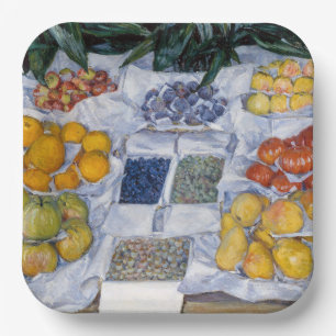 Assiettes En Carton Gustave Caillebotte - Fruits disposés sur un étala