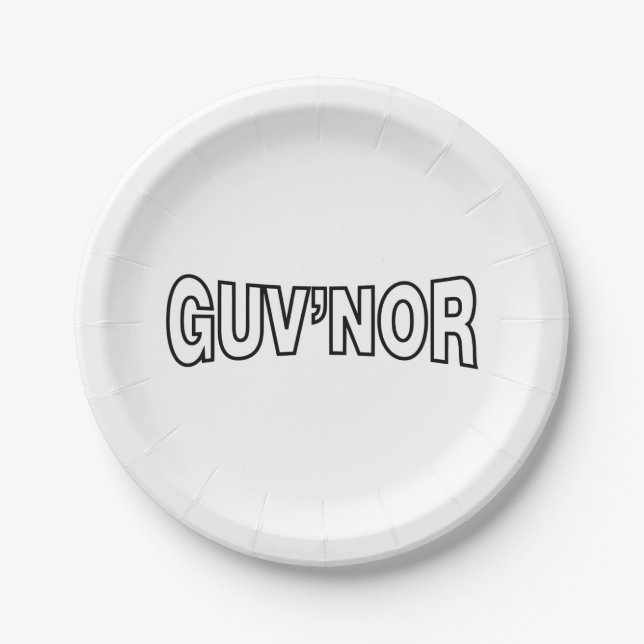 ASSIETTES EN CARTON GUV'NOR (Devant)