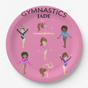 Assiettes En Carton Gymnastique personnalisation gymnaste PAPIER PLATE