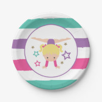 Gymnastique rose violet turquoise fille Anniversai