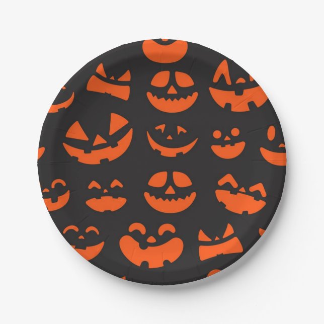 Assiettes En Carton Halloween (Devant)