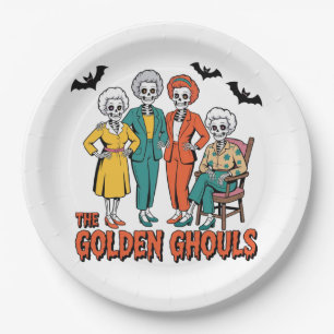 Assiettes En Carton Halloween des filles des Gouls d'or