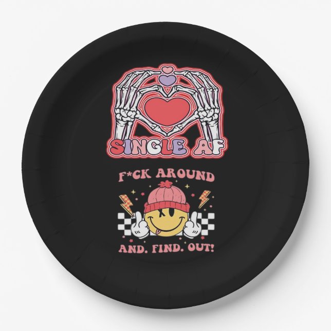 Assiettes En Carton Halloween des mains drôle - Grabby Ghoul (Devant)