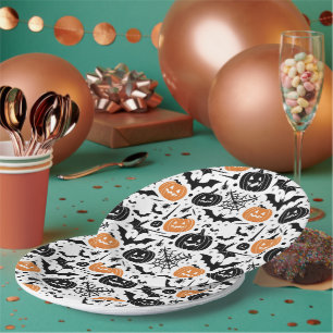 Assiettes En Carton Halloween effrayant