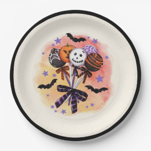 Assiettes En Carton Halloween Éffrayant pâtisseries sucrées