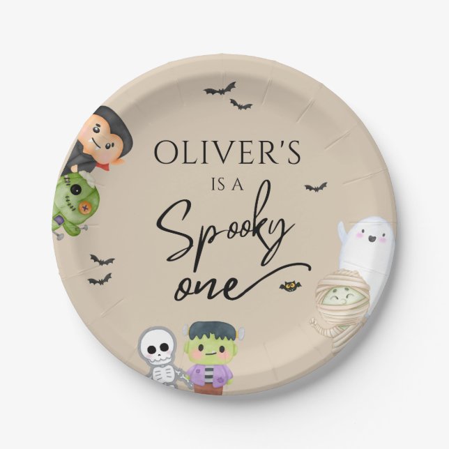Assiettes En Carton Halloween Éffrayant un anniversaire (Devant)