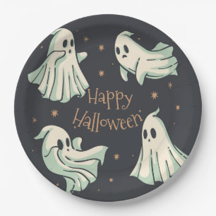 Assiettes En Carton Halloween Ghost Spooktacular Happy Halloween
