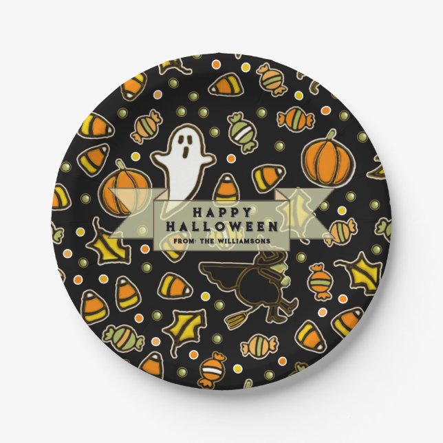 Assiettes En Carton Halloween Gift Treats (Devant)