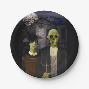 Assiettes En Carton Halloween gothique américain