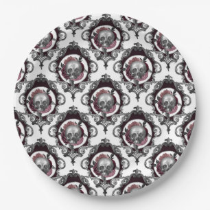 Assiettes En Carton Halloween gothique vintage