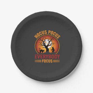 Assiettes En Carton Halloween Hocus Pocus Everybody Focus Witch Tree