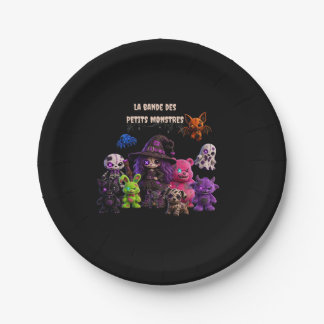 Assiettes En Carton Halloween - La Bande des Petits Monstres