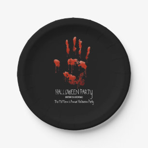 Assiettes En Carton Halloween sanglante