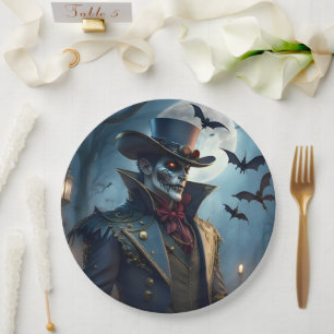 Assiettes En Carton Halloween Steampunk Southern Gentleman Zombie