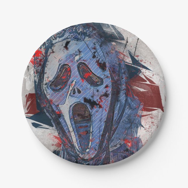 Assiettes En Carton Halloween Thème Fantôme (Devant)