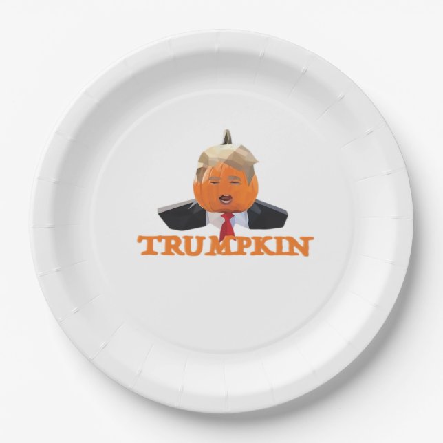 Assiettes En Carton Halloween Trumpkin (Devant)