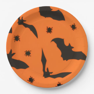 Assiettes En Carton Halloween volante de chauve-souris