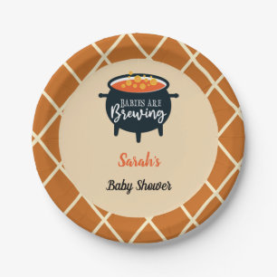 Assiettes En Carton Halloween Witch Twins Baby shower, Nom personnalis