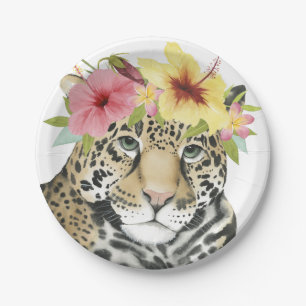 Assiettes En Carton Halo tropical   Sweet Cheetah