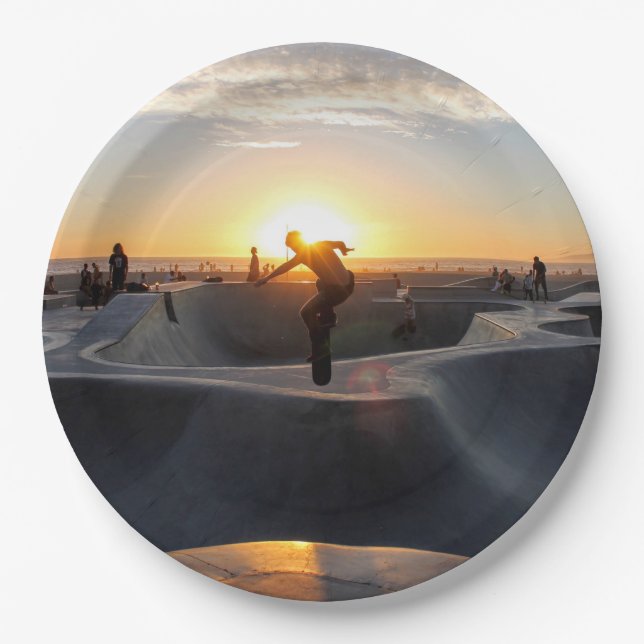 Assiettes En Carton HAMbyWG - Plaque papier - Skateboarder (Devant)