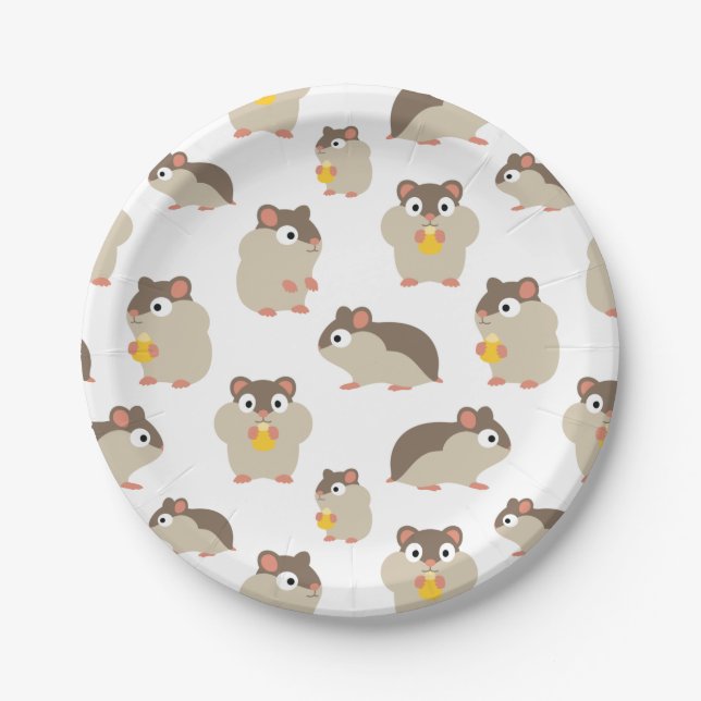 Assiettes En Carton Hamsters (Devant)