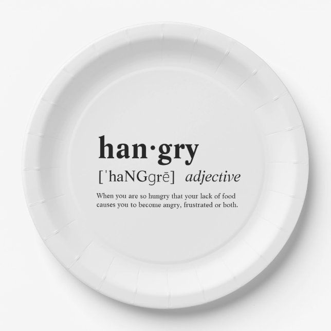 Assiettes En Carton Hangry (Devant)