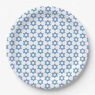 Assiettes En Carton Hanoukka Blue Star Motif Foi de vacances