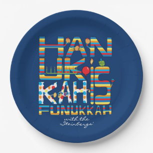 Assiettes En Carton Hanoukka est Funukkah heureux
