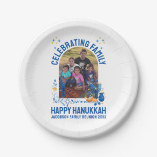 Assiettes En Carton HANOUKKA FAMILY REUNION Photo personnalisable