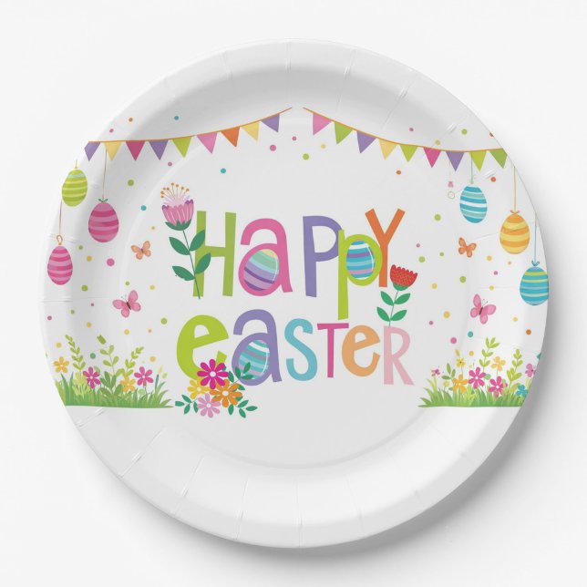 Assiettes En Carton Happy Easter  (Happy Easter Dinner Plates!)