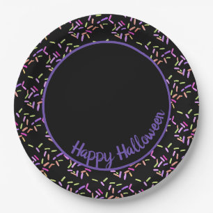 Assiettes En Carton Happy Halloween Sprinkles personnalisable