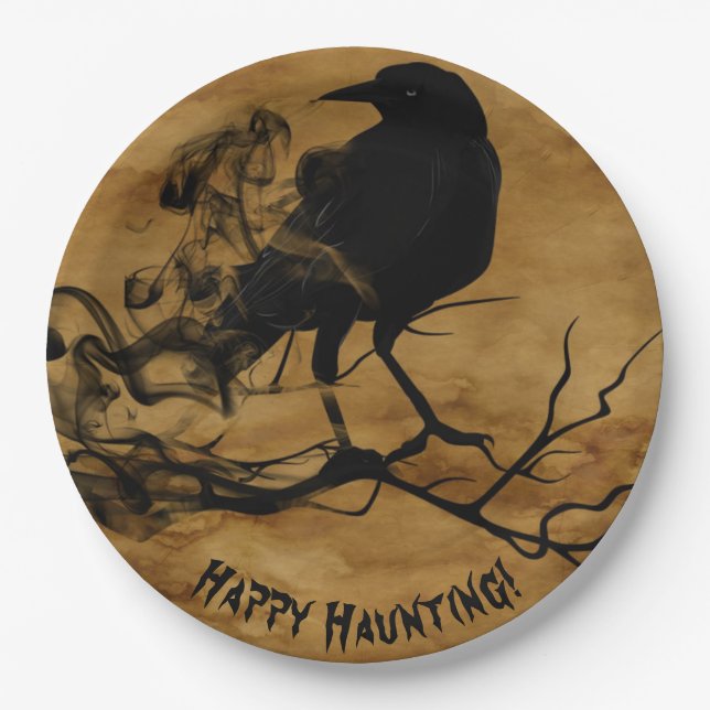 Assiettes En Carton Happy Haunween heureux (Devant)