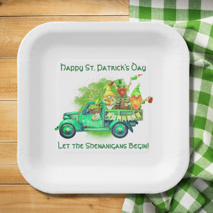 Assiettes En Carton Happy St. Patrick's Day, Let the Shenanigans Begin