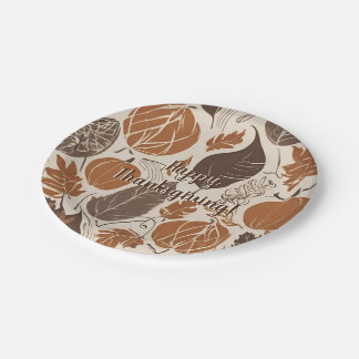 Assiettes En Carton Happy Thanksgiving