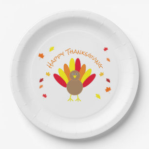 Assiettes En Carton Happy Thanksgiving