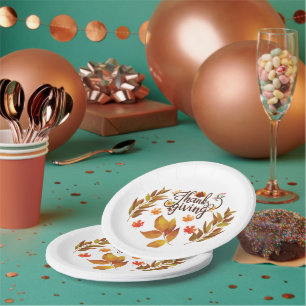 Assiettes En Carton Happy Thanksgiving