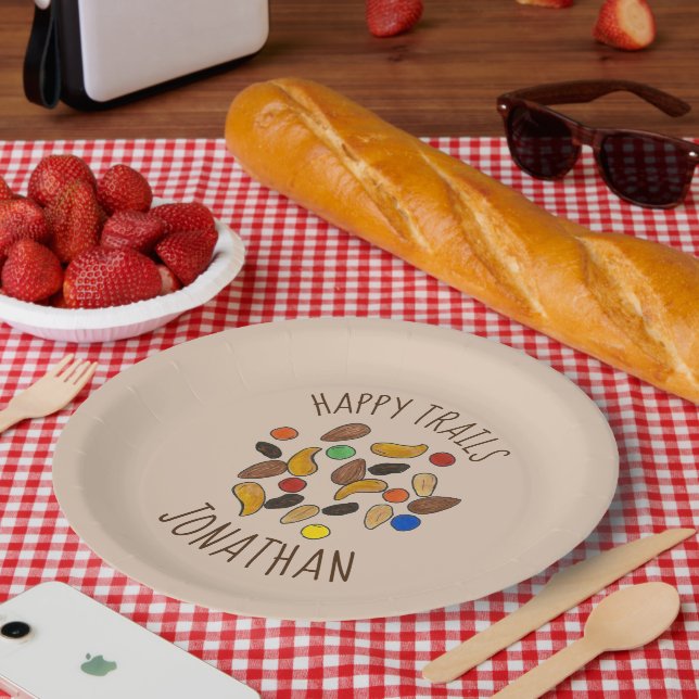Assiettes En Carton Happy Trails Camping Trail Mix Goodbye Retirement (Pique-nique)