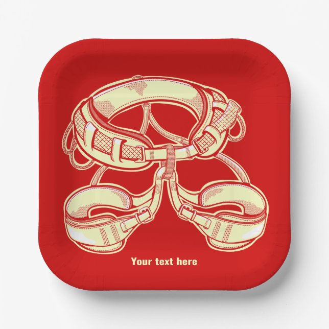 Assiettes En Carton Harnais escalade (Recto)