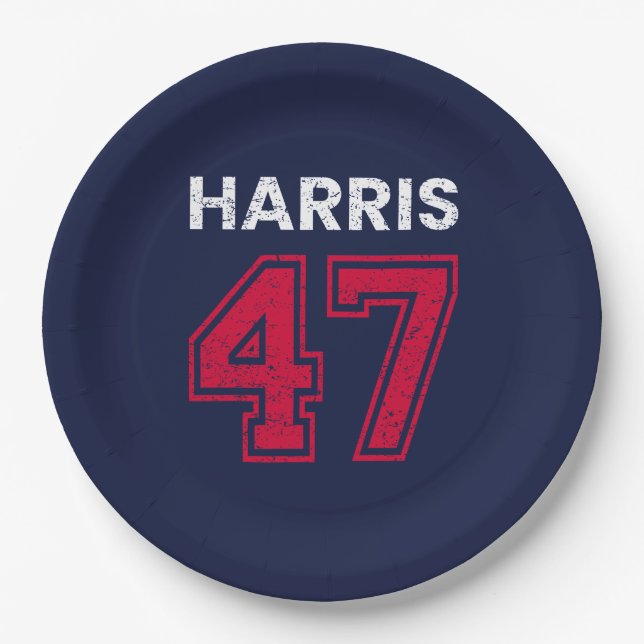 Assiettes En Carton Harris 47 I - Kamala Harris Pour Président (Devant)