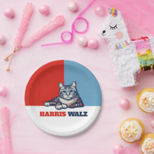 Assiettes En Carton Harris Walz 2024 Manifestement Chat
