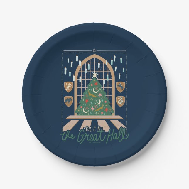 Assiettes En Carton Harry Potter | Deck the Great Hall (Devant)
