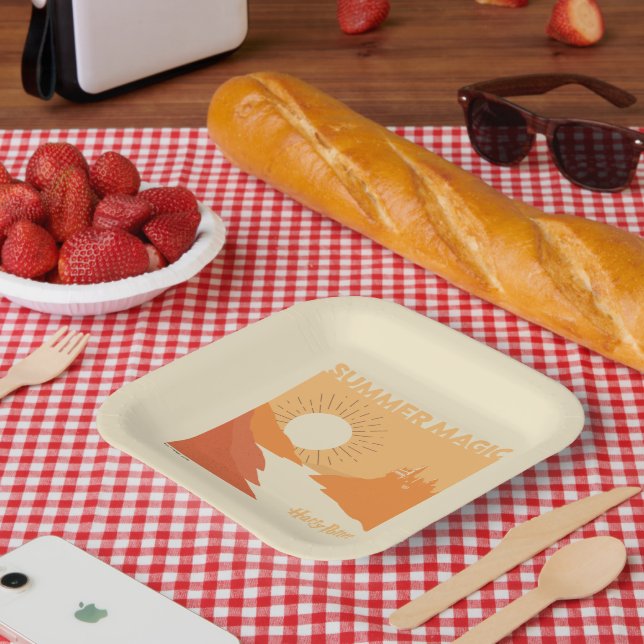 Assiettes En Carton HARRY POTTER™ | HOGWARTS™ Summer Magic (Pique-nique)