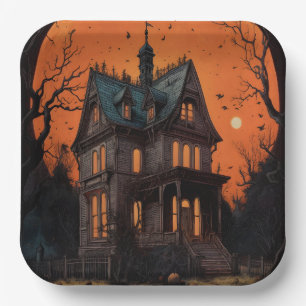 Assiettes En Carton Haunted Mansion Adult Halloween Party