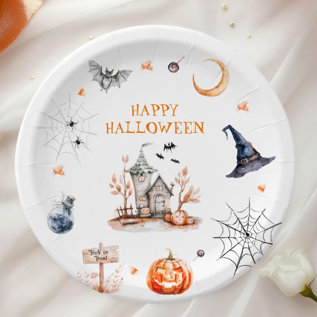 Assiettes En Carton Hauny House Happy Halloween (Créateur téléchargé)