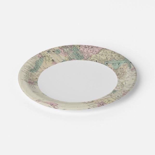 Assiettes En Carton Hémisphère oriental 14 (Angle)