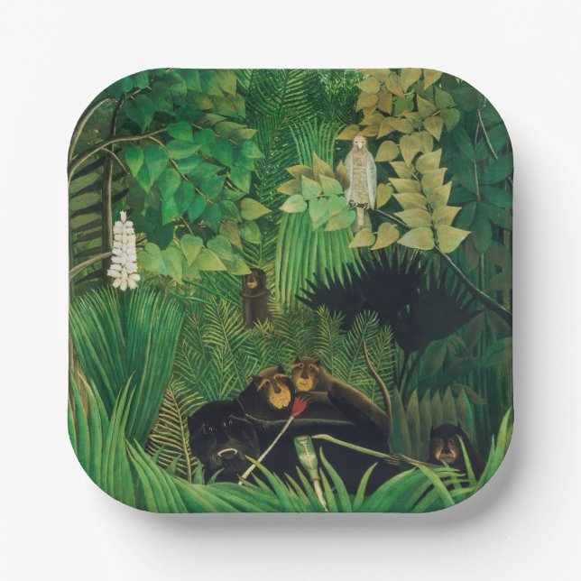 Assiettes En Carton Henri Rousseau - Les Joyeux Jesters (Recto)